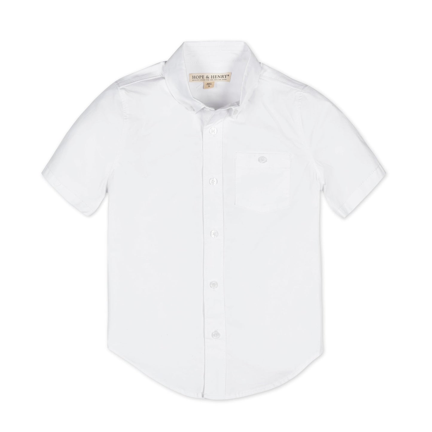 Boys Organic Stretch Poplin Short Sleeve Shirt