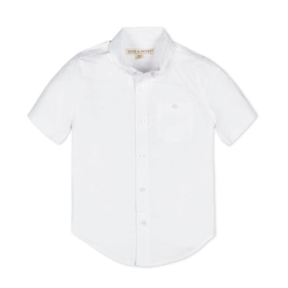 Boys Organic Stretch Poplin Short Sleeve Shirt
