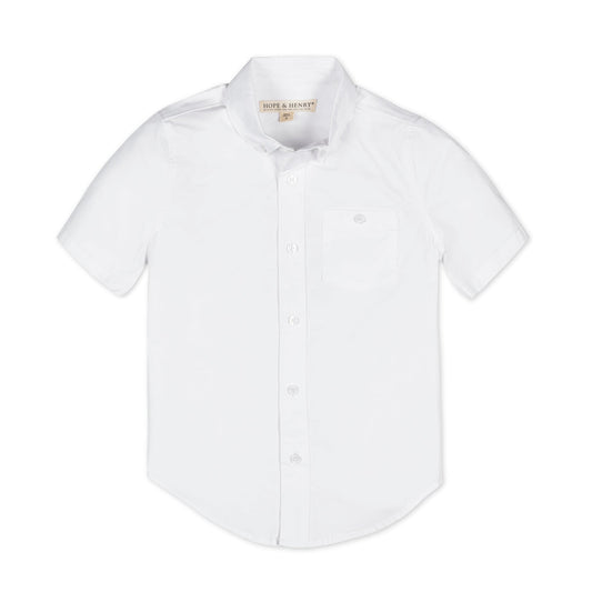 Boys Organic Stretch Poplin Short Sleeve Shirt