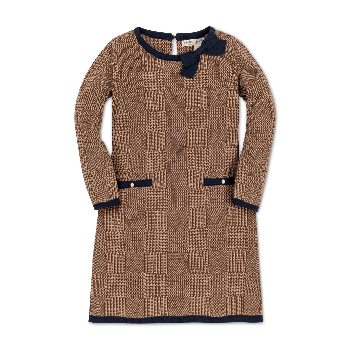 Girls Organic Bow Sweater Dress