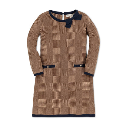 Girls Organic Bow Sweater Dress