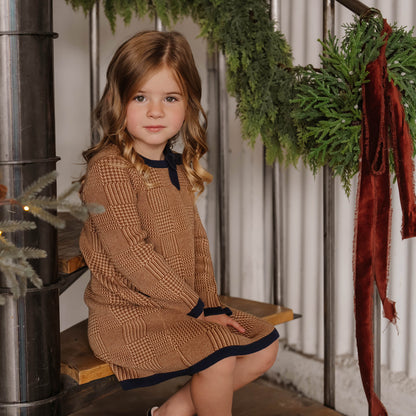 Girls Organic Bow Sweater Dress