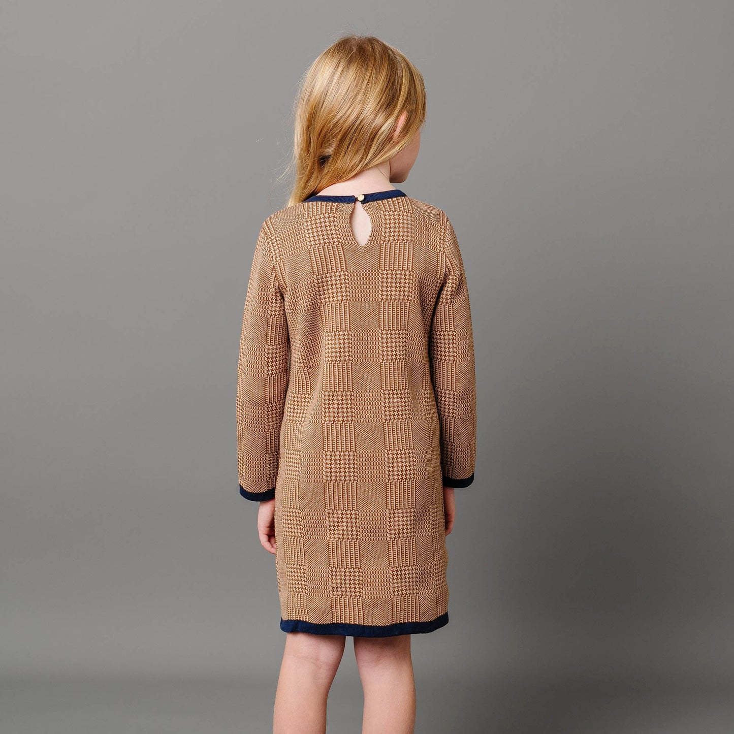 Girls Organic Bow Sweater Dress