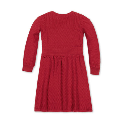 Girls Organic Balloon Sleeve Sweater Dress