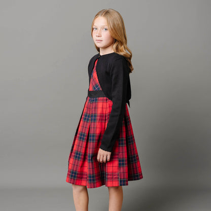 Organic Girls Red Holiday Plaid Dress