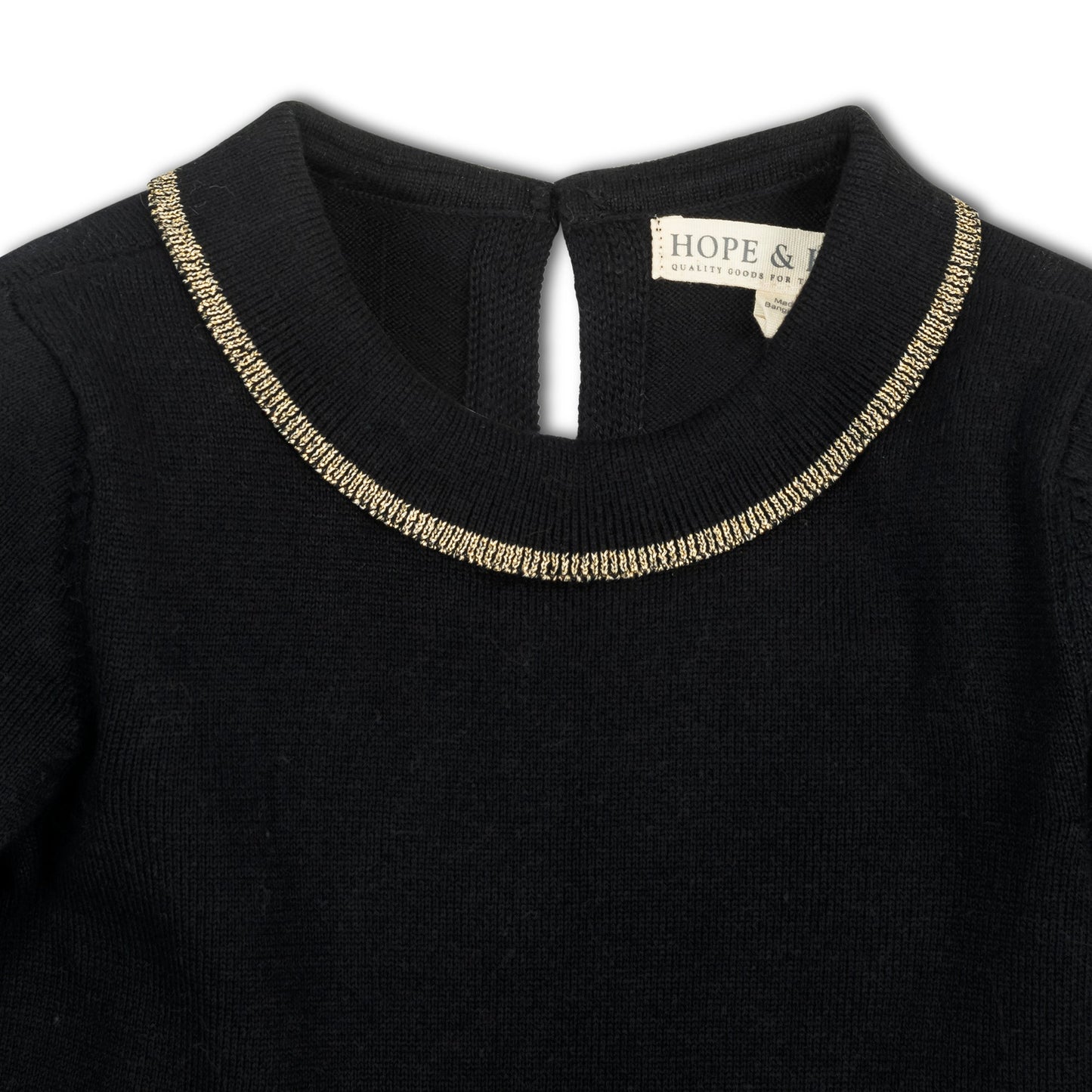 Organic Girls Ruffle Collar Sweater Dress
