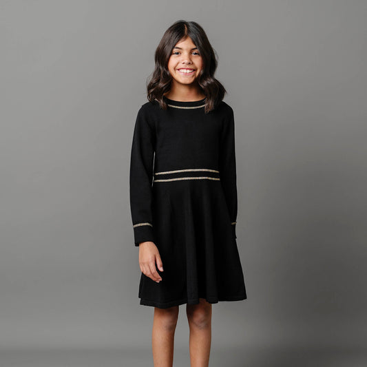 Organic Girls Ruffle Collar Sweater Dress