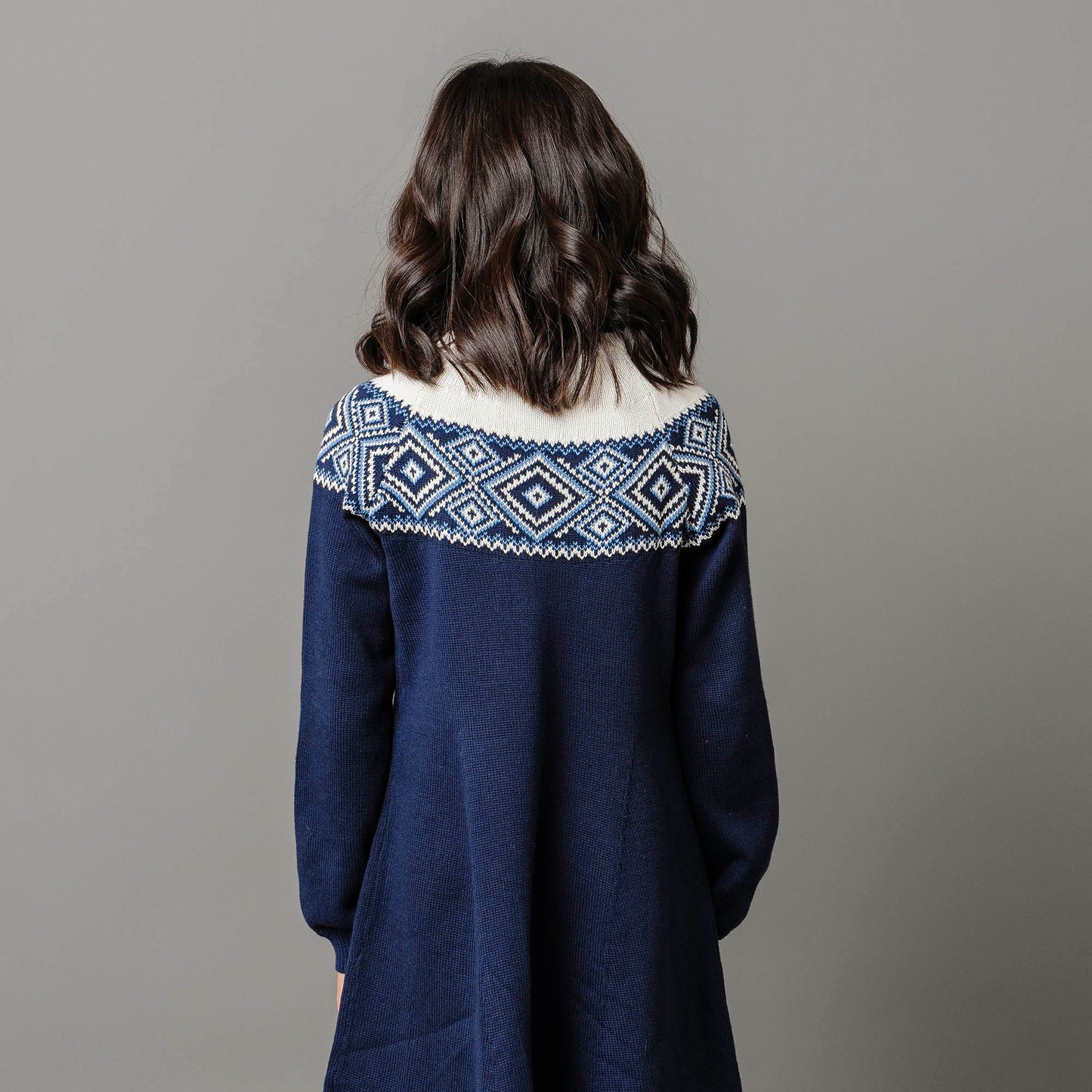 Girls Organic Fair Isle Raglan Sweater Dress