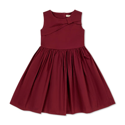 Girls Organic Asymmetrical Bow Party Dress