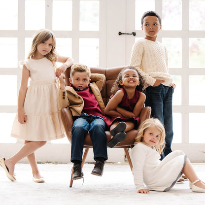 Girls Organic Tiered Sateen Party Dress