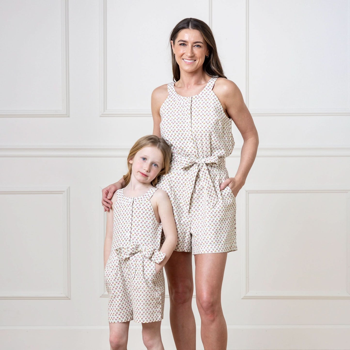 Women's Button Front Halter Romper