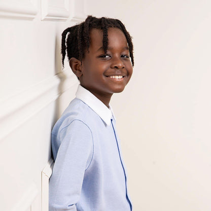 Boys Pique Organic Button Down Shirt