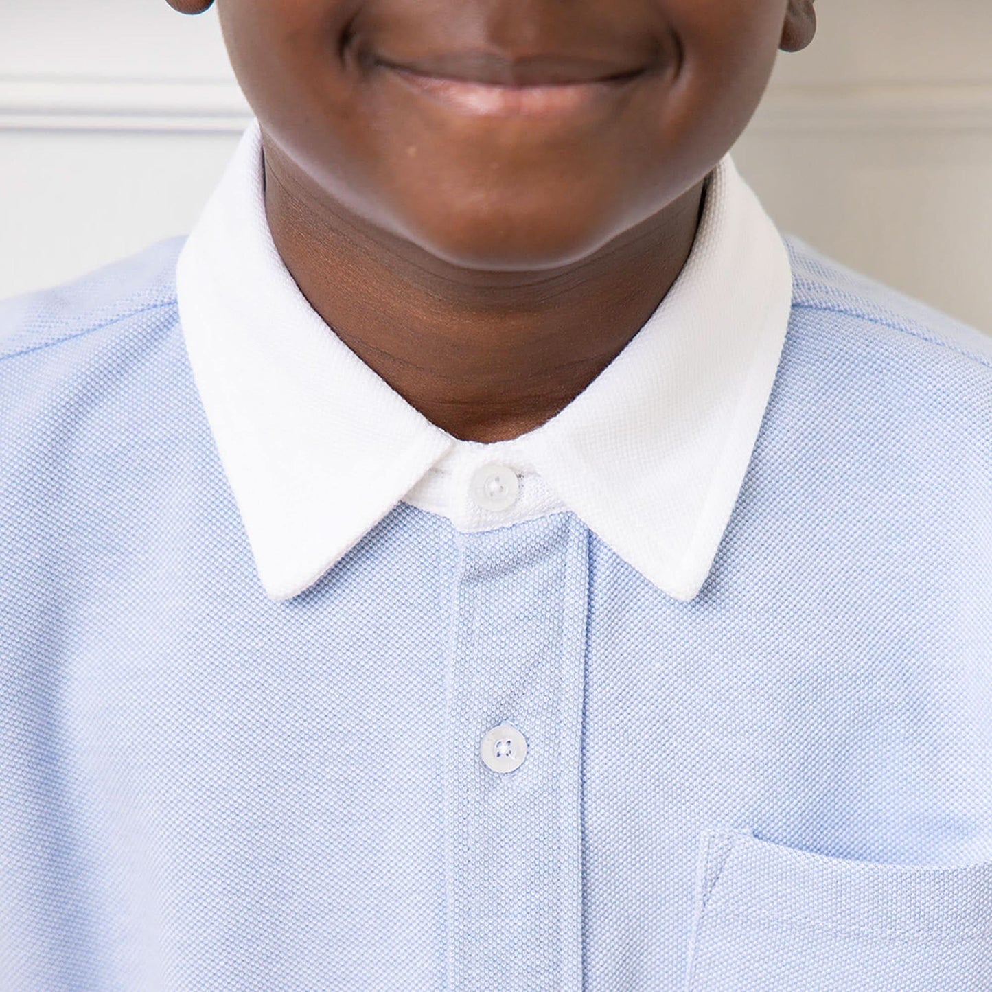 Boys Pique Organic Button Down Shirt