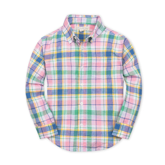 Boys Linen Button Down Shirt