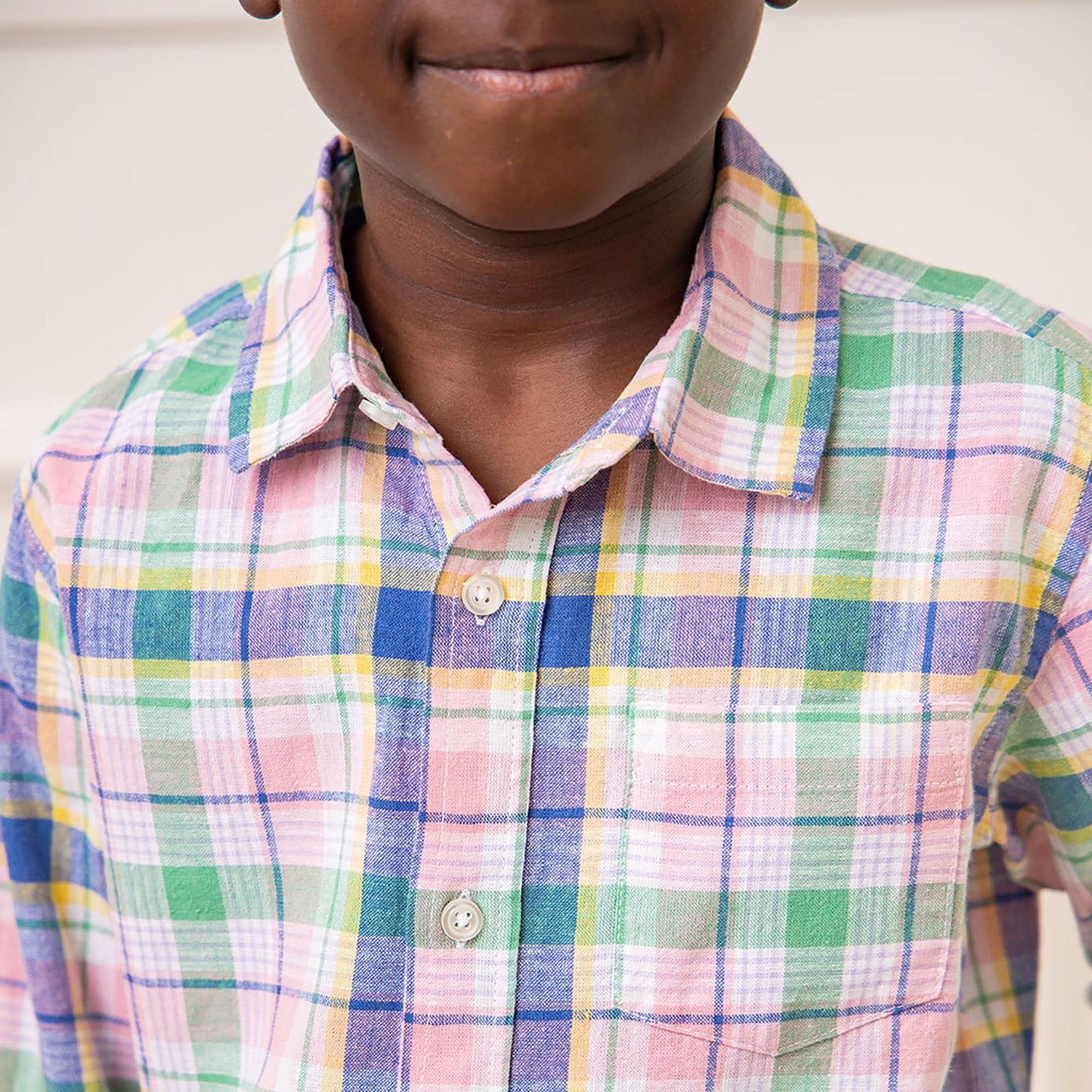 Boys Linen Button Down Shirt