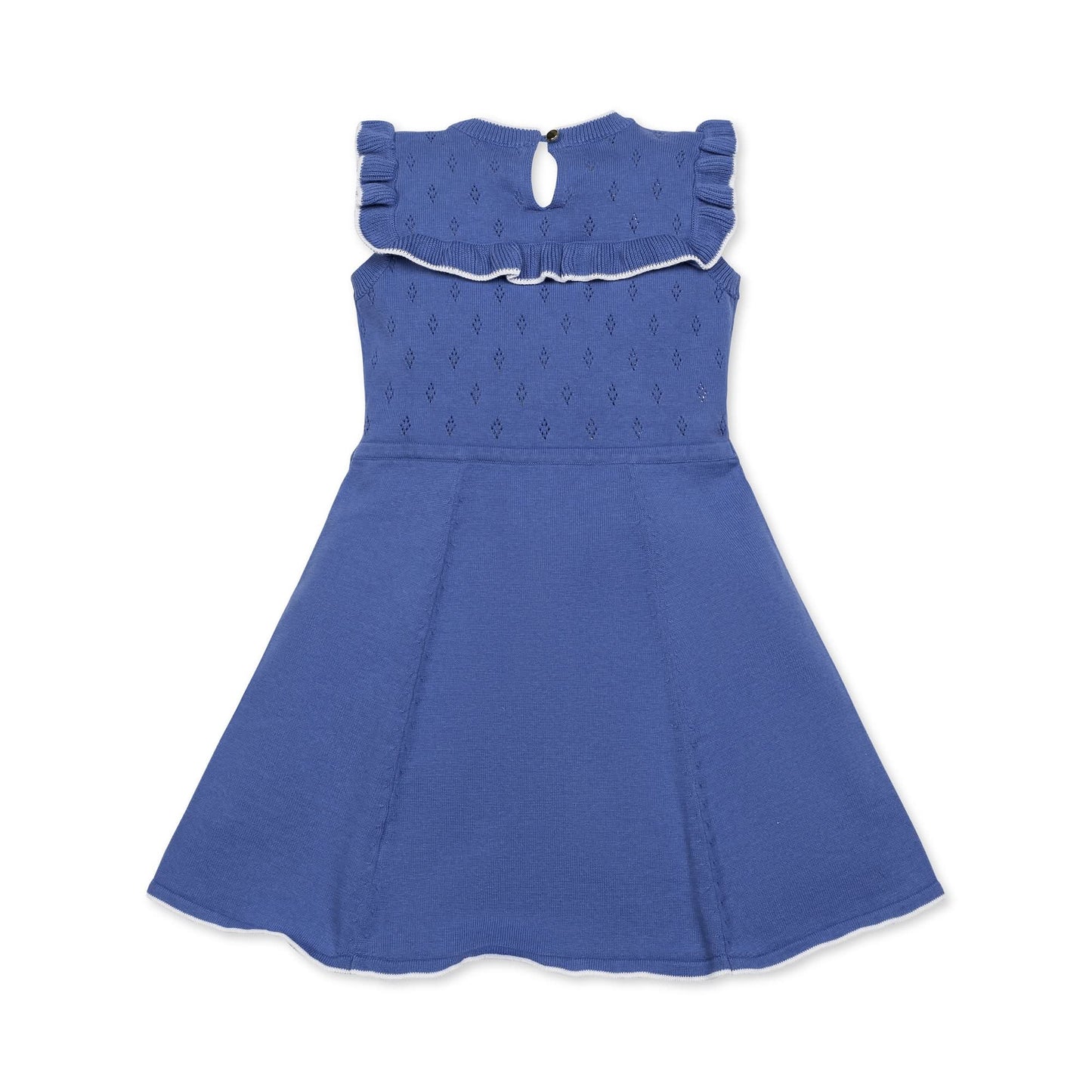 Girls Ruffle Yoke Organic Sweater Dress