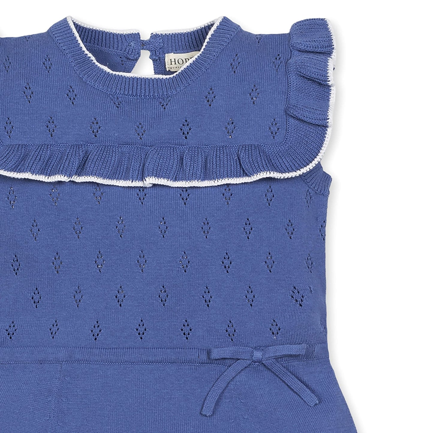 Girls Ruffle Yoke Organic Sweater Dress