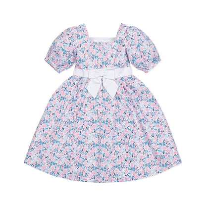 Girls Puff Sleeve Party Dress