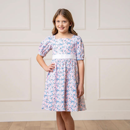 Girls Puff Sleeve Party Dress