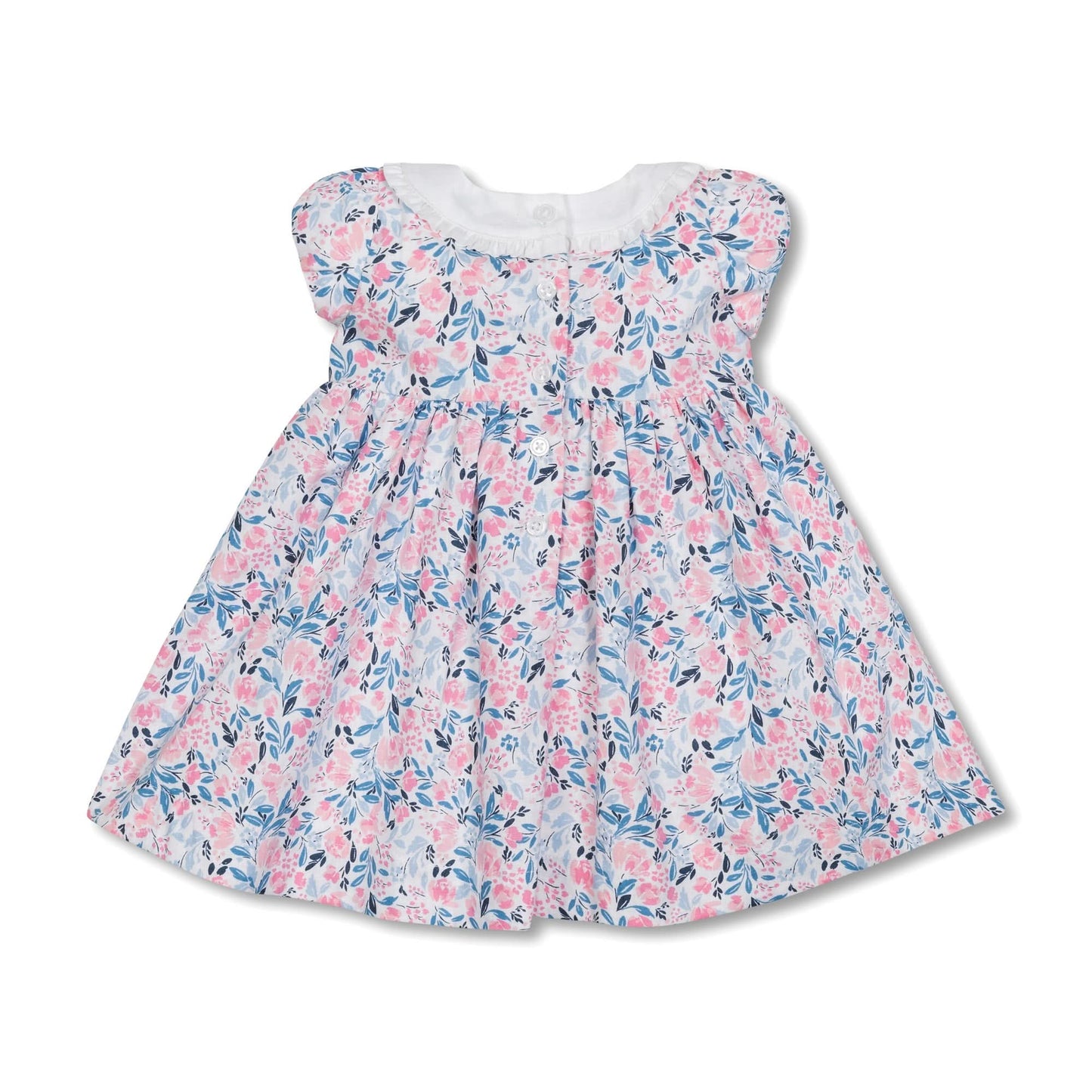 Baby Girl Linen Ruffle Collar Dress