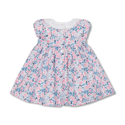 Baby Girl Linen Ruffle Collar Dress