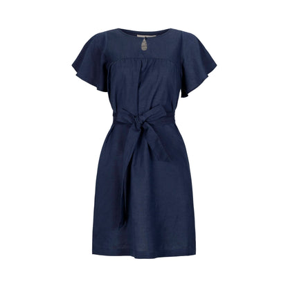 Women's Linen Keyhole Dress