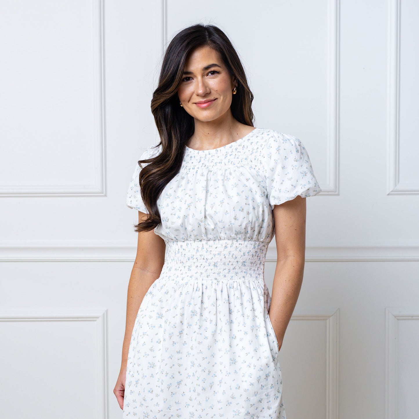 Women's Organic Smocked Waist Dress