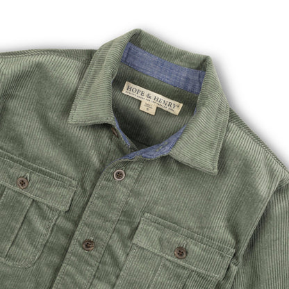 Boys Organic Corduroy Flap Pocket Shirt