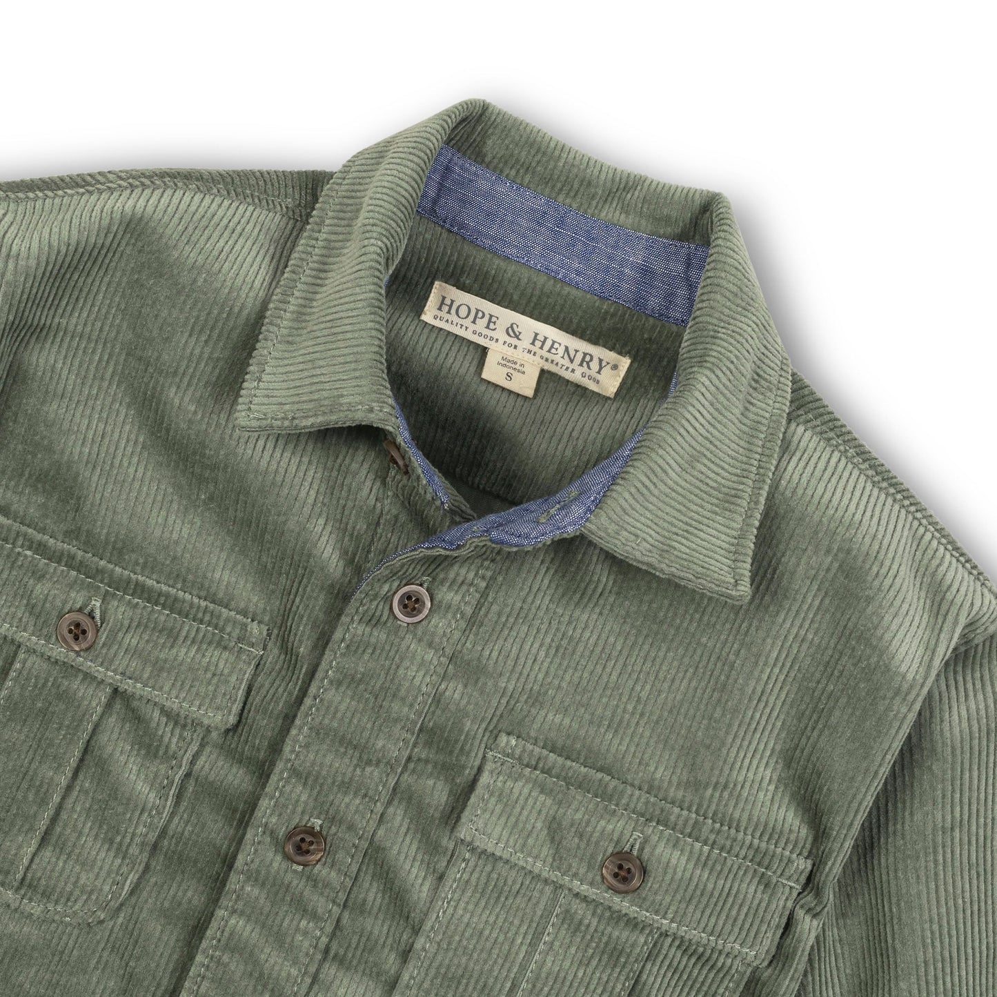 Boys Organic Corduroy Flap Pocket Shirt