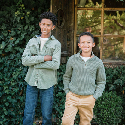 Boys Organic Corduroy Flap Pocket Shirt