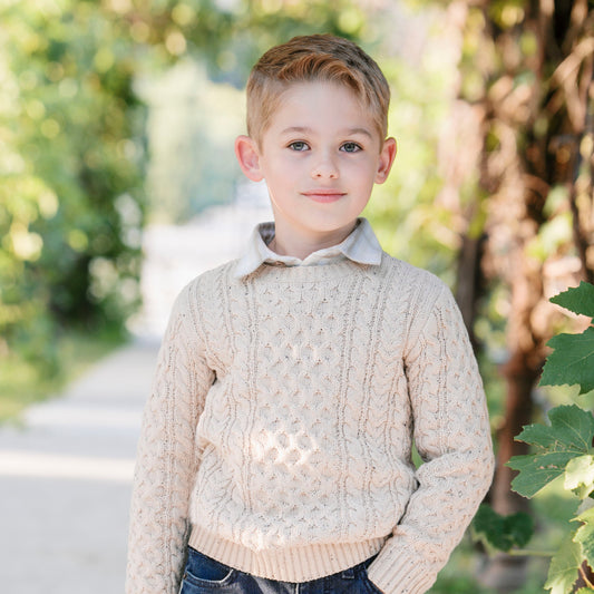 Boys Organic Fisherman Sweater