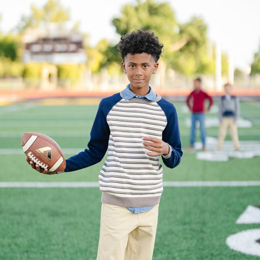 Boys Organic Raglan Sweater