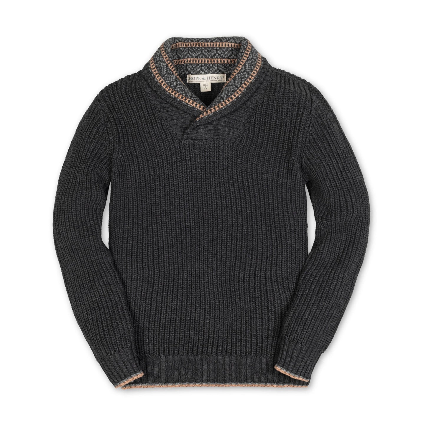 Boys Organic Shawl Collar Sweater