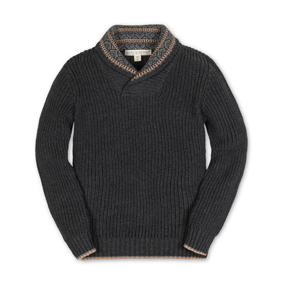 Boys Organic Shawl Collar Sweater