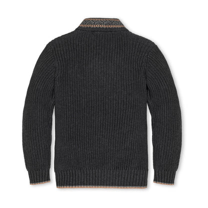 Boys Organic Shawl Collar Sweater