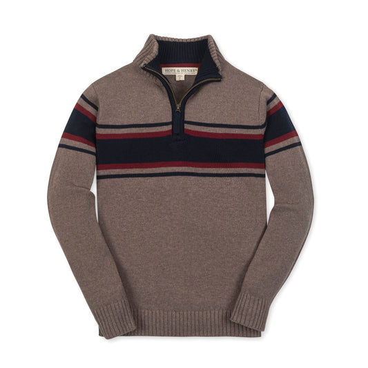 Boys Organic Half Zip Sweater