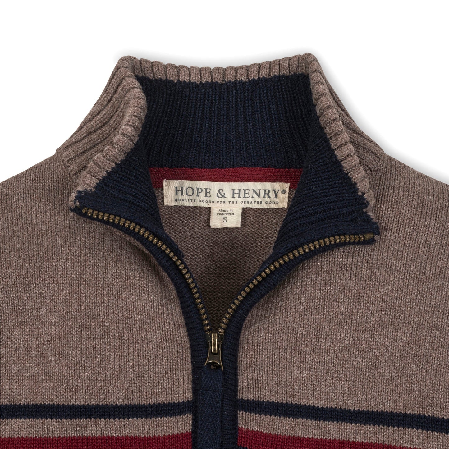 Boys Organic Half Zip Sweater