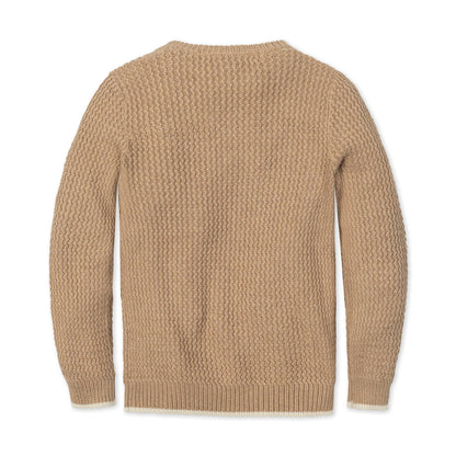 Boys Organic Crewneck Sweater with Buttons