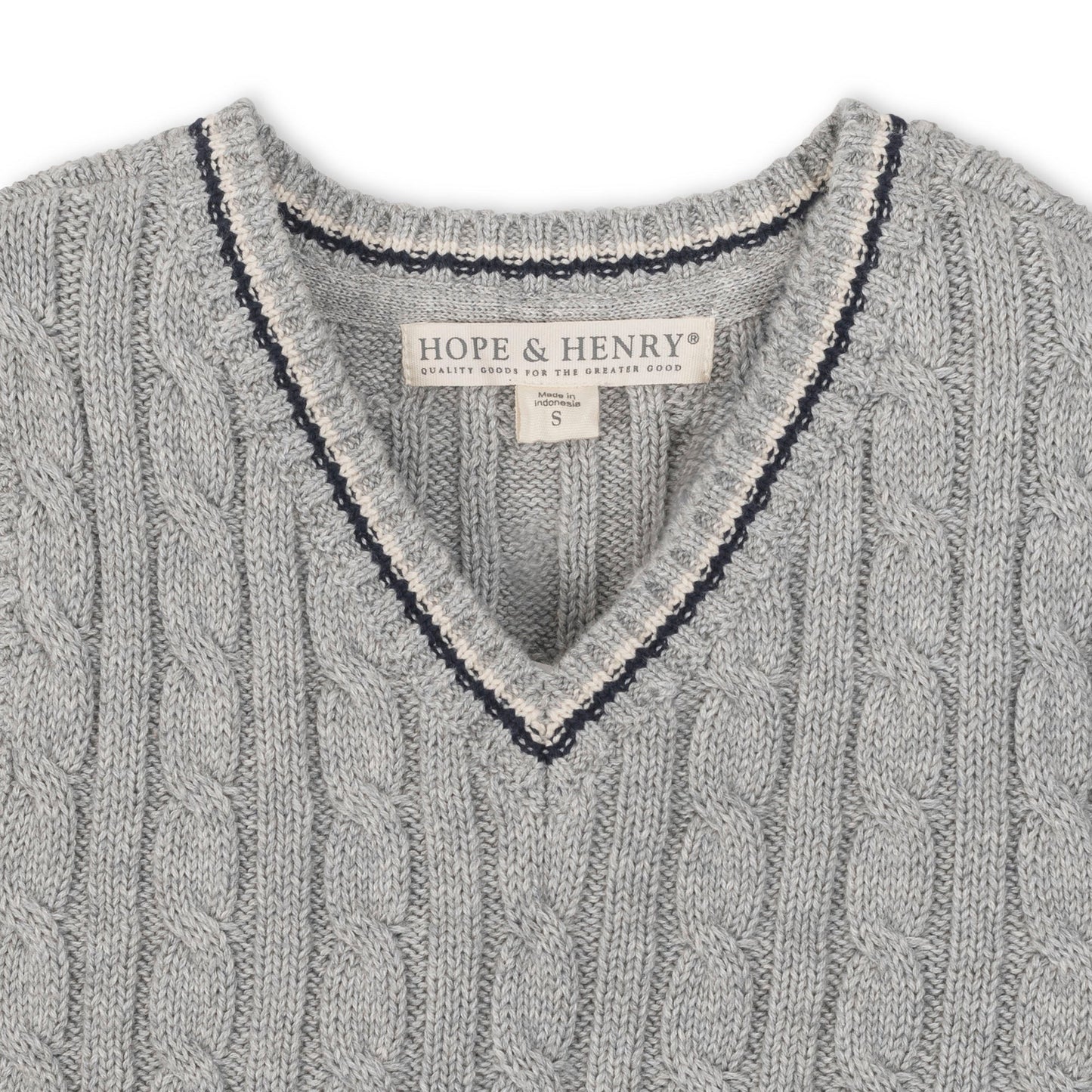 Boys Organic Cable Sweater Vest