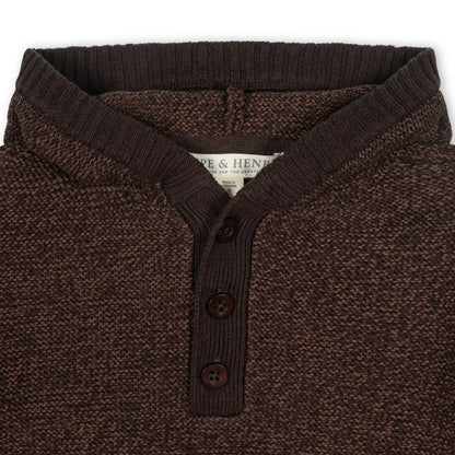 Boys Organic Hooded Henley Sweater