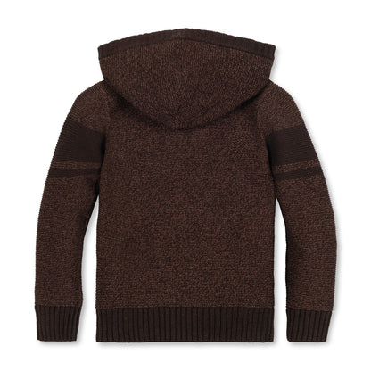 Boys Organic Hooded Henley Sweater
