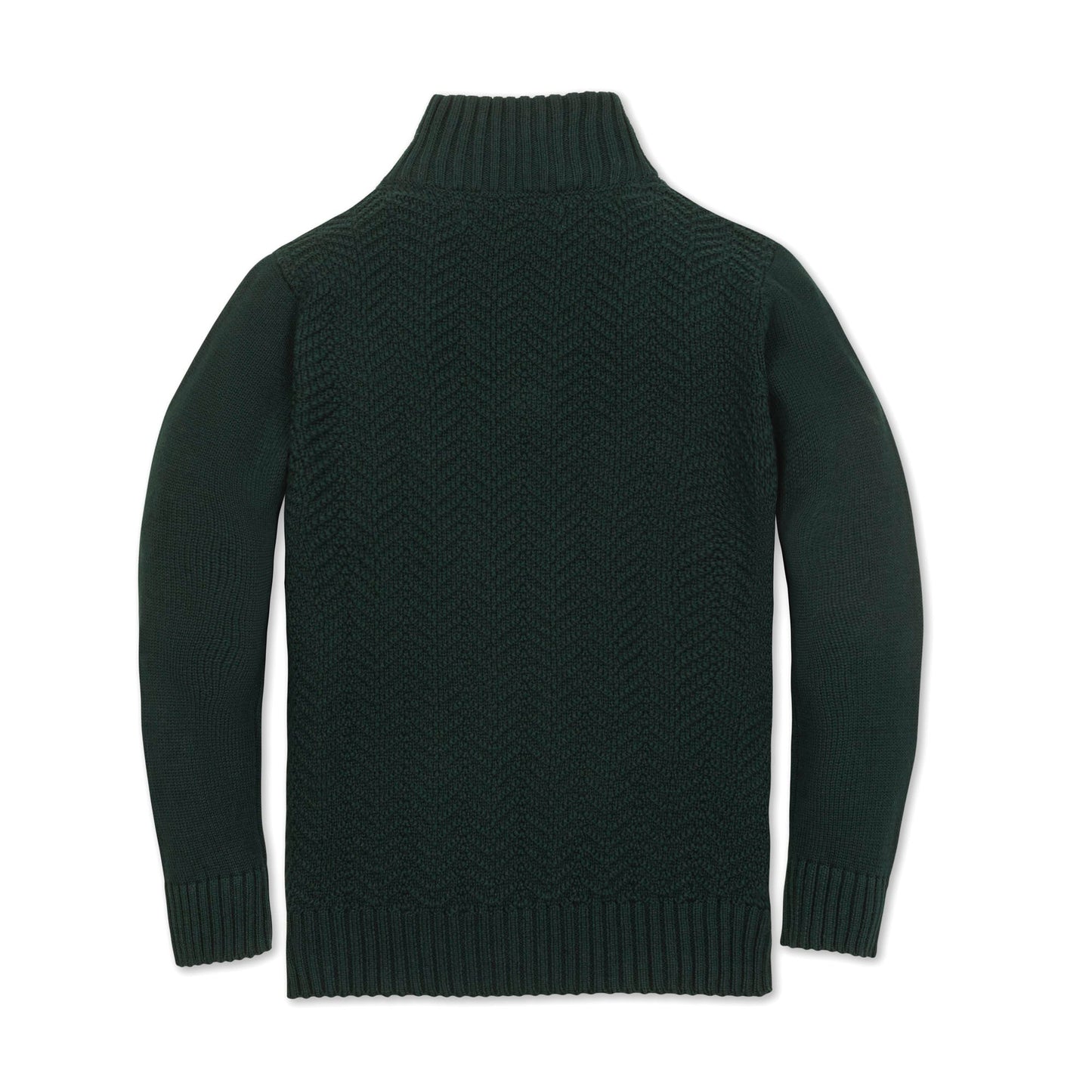 Boys Organic Half Zip Cable Sweater