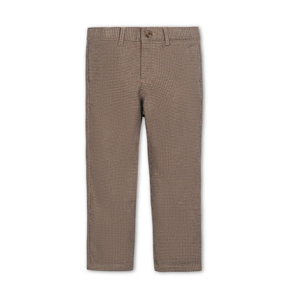 Boys Organic Brushed Houndstooth Suit Pant