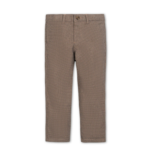 Boys Organic Brushed Houndstooth Suit Pant