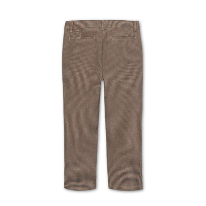 Boys Organic Brushed Houndstooth Suit Pant