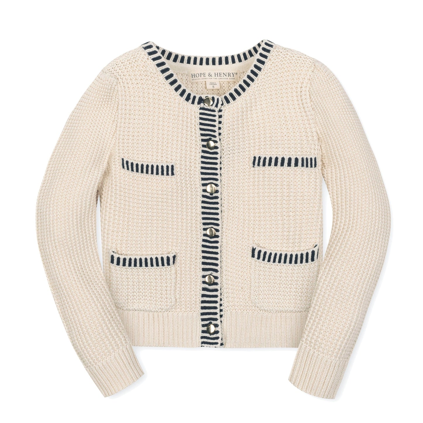 Organic Girls Puff Sleeve Cardigan