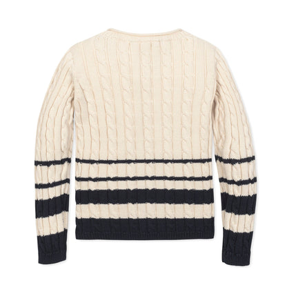 Girls Organic Roll Neck Sweater - Ivory