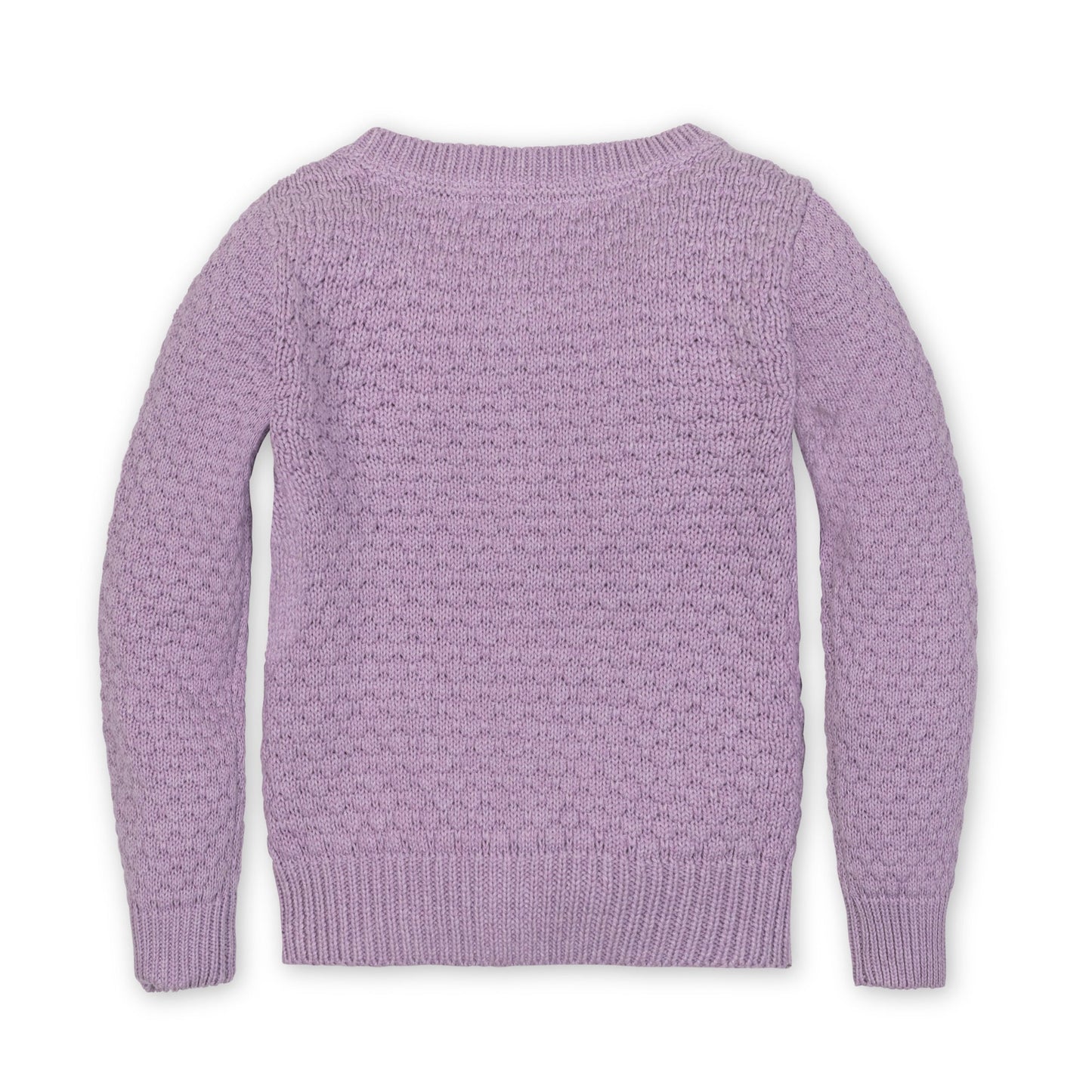 Girls Organic Textured Cardigan - Lavender