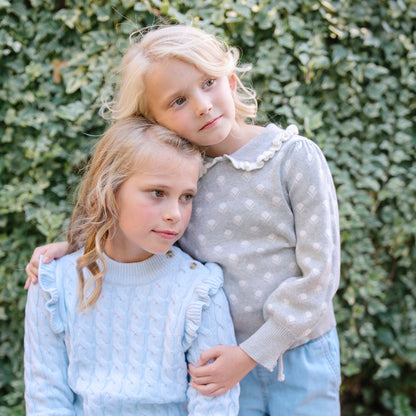 Girls Organic Peter Pan Collar Sweater