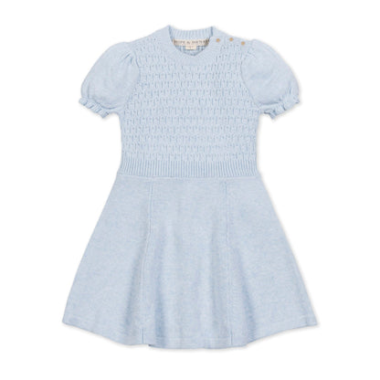 Organic Girls Puff Sleeve Sweater Dress